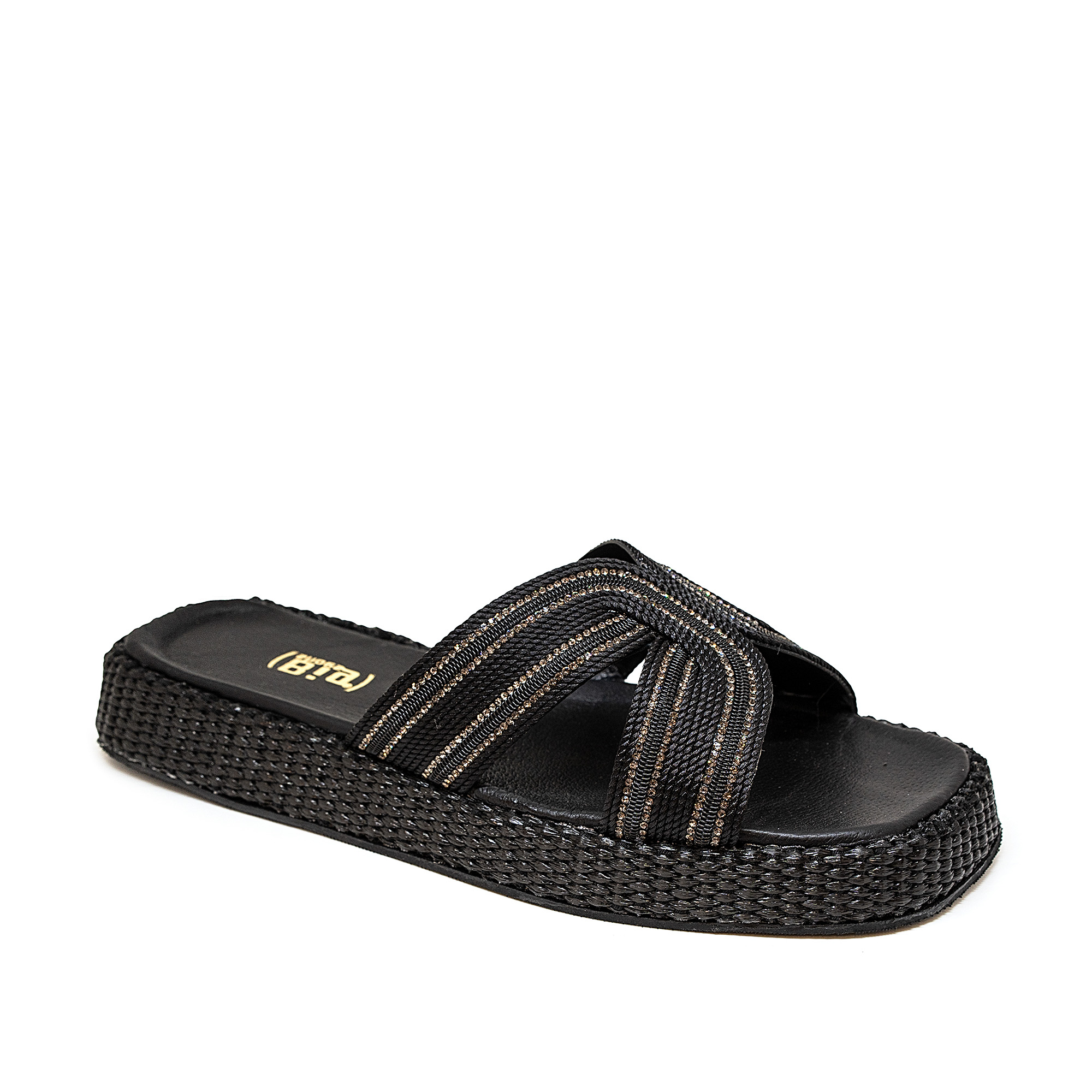 Bigshoes GA0310-01 Δερμάτινο Σανδάλι Μαύρο φωτογραφία